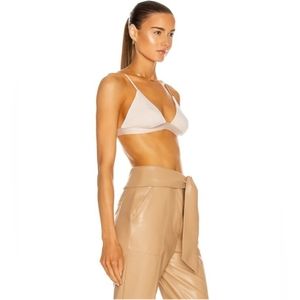 Jonathan Simkhai Mimi Size Large Champagne Cream Triangle Jersey Bralette NWT